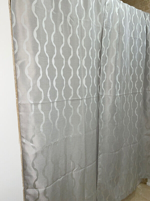Beautiful modern beige grey curtains 2 Panels - photo 2