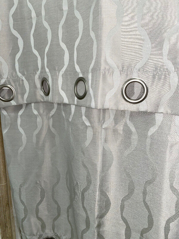 Beautiful modern beige grey curtains 2 Panels - photo 4