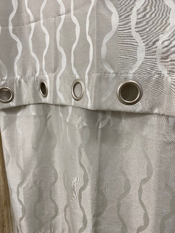 Beautiful modern beige grey curtains 2 Panels - photo 5