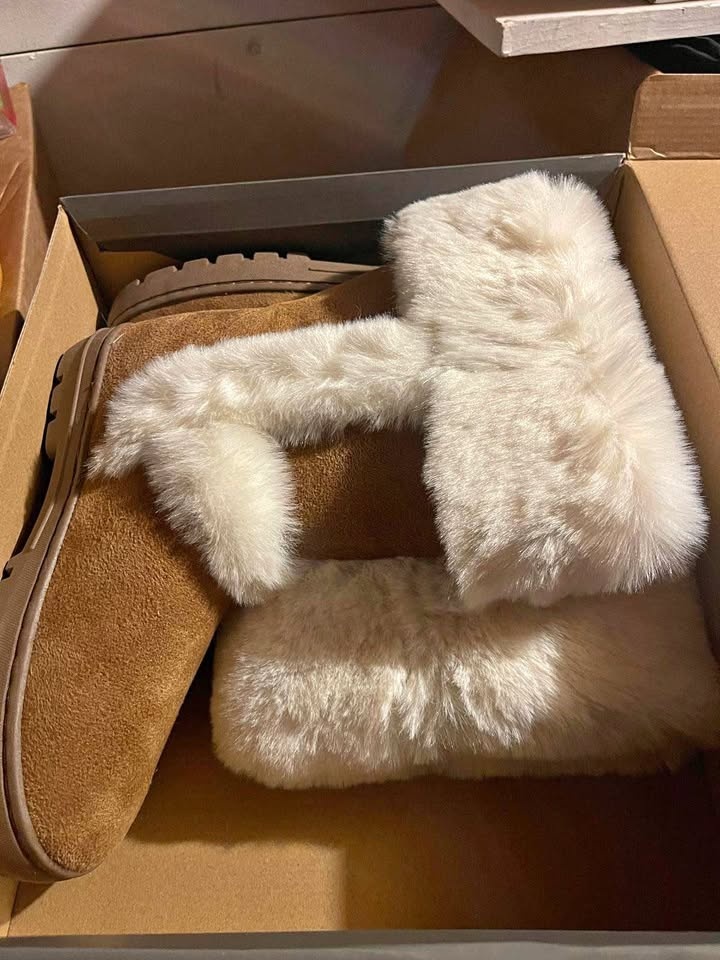 Style & Co. Wittyf Chestnut Faux Fur Winter Boots, Women's Size