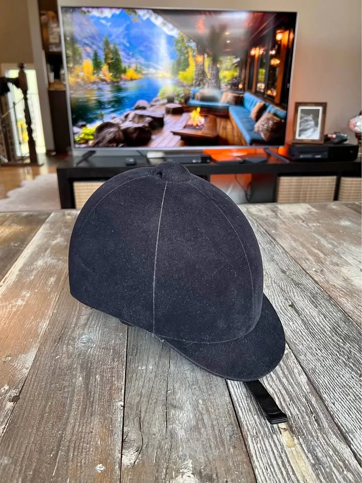 IRH Equestrian Riding Helmet – Black Velvet, Size 7 thumbnail