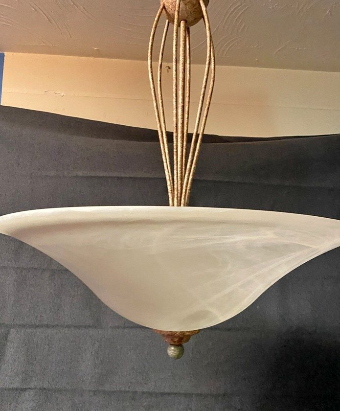 3 Lights Ceiling Light 27" H x 20"W 3 Bulbs