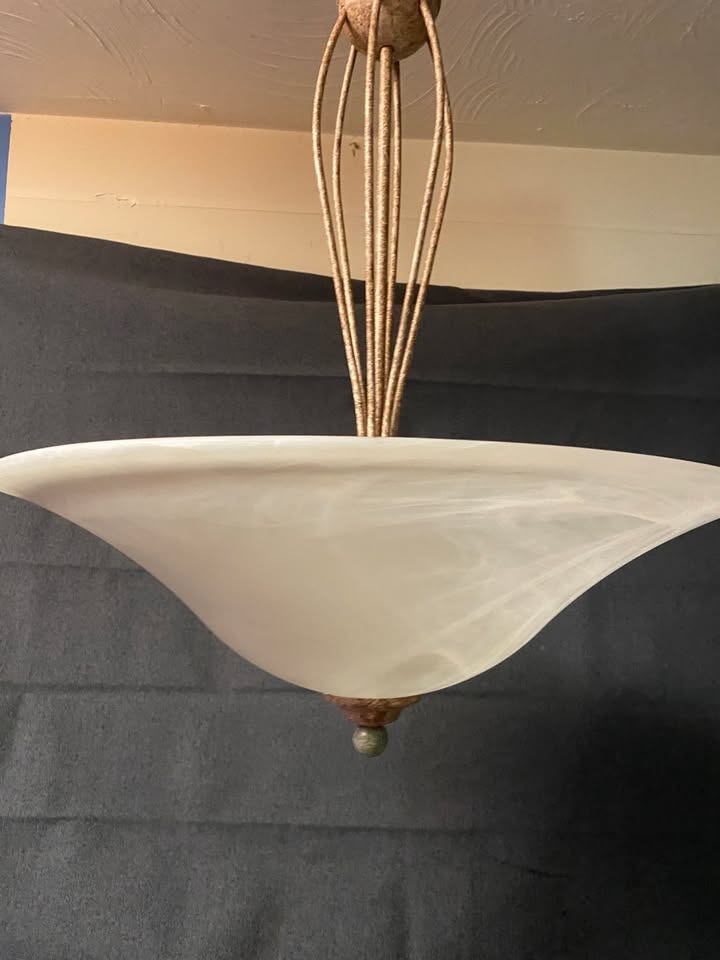 3 Lights Ceiling Light 27" H x 20"W 3 Bulbs - photo 2
