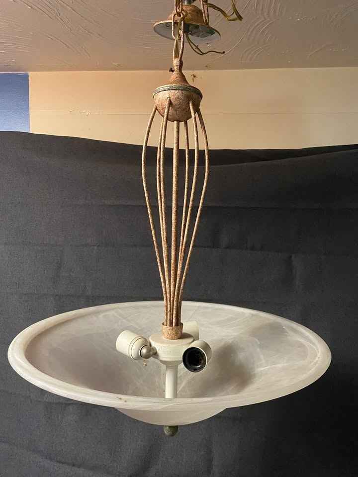 3 Lights Ceiling Light 27" H x 20"W 3 Bulbs - photo 3