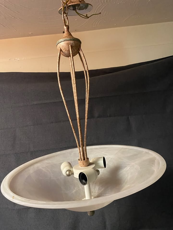 3 Lights Ceiling Light 27" H x 20"W 3 Bulbs - photo 4