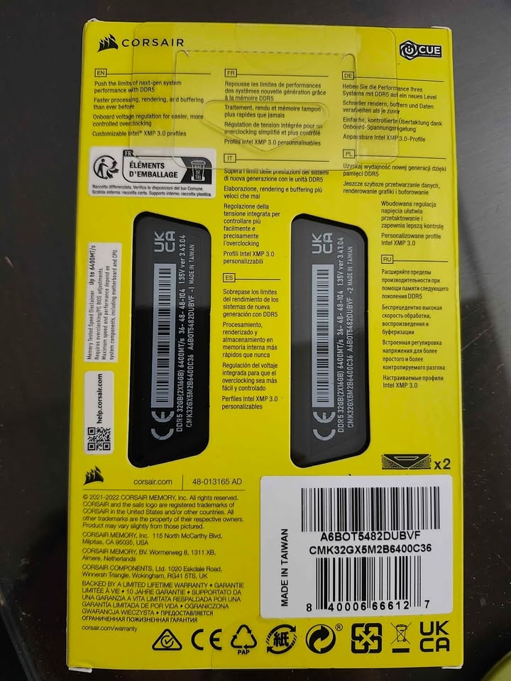 Corsair VENGEANCE 32GB DDR5 6400MT/s CL36 Memory Kit - photo 2