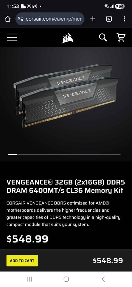 Corsair VENGEANCE 32GB DDR5 6400MT/s CL36 Memory Kit - photo 3