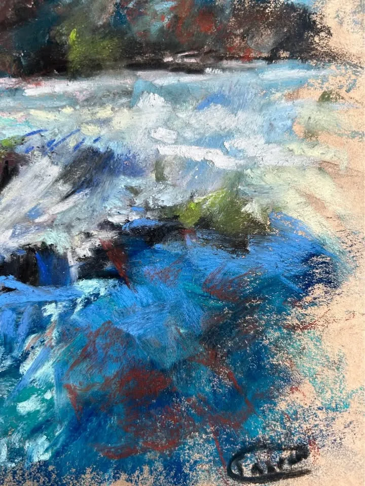 "Falls" original pastel painting image indicator(4)
