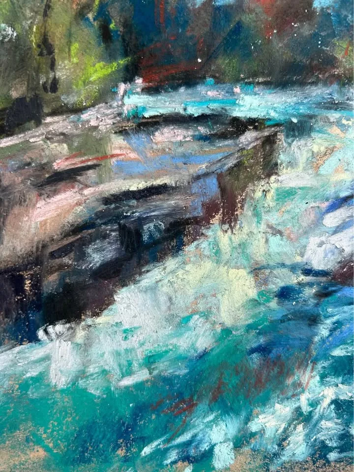 "Falls" original pastel painting image indicator(5)