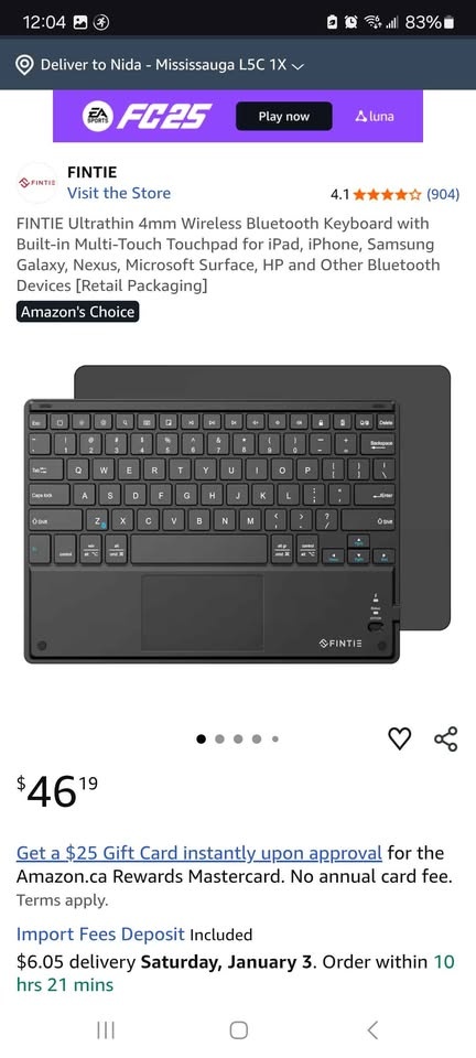 Fintie wireless blue tooth keyboard - photo 3