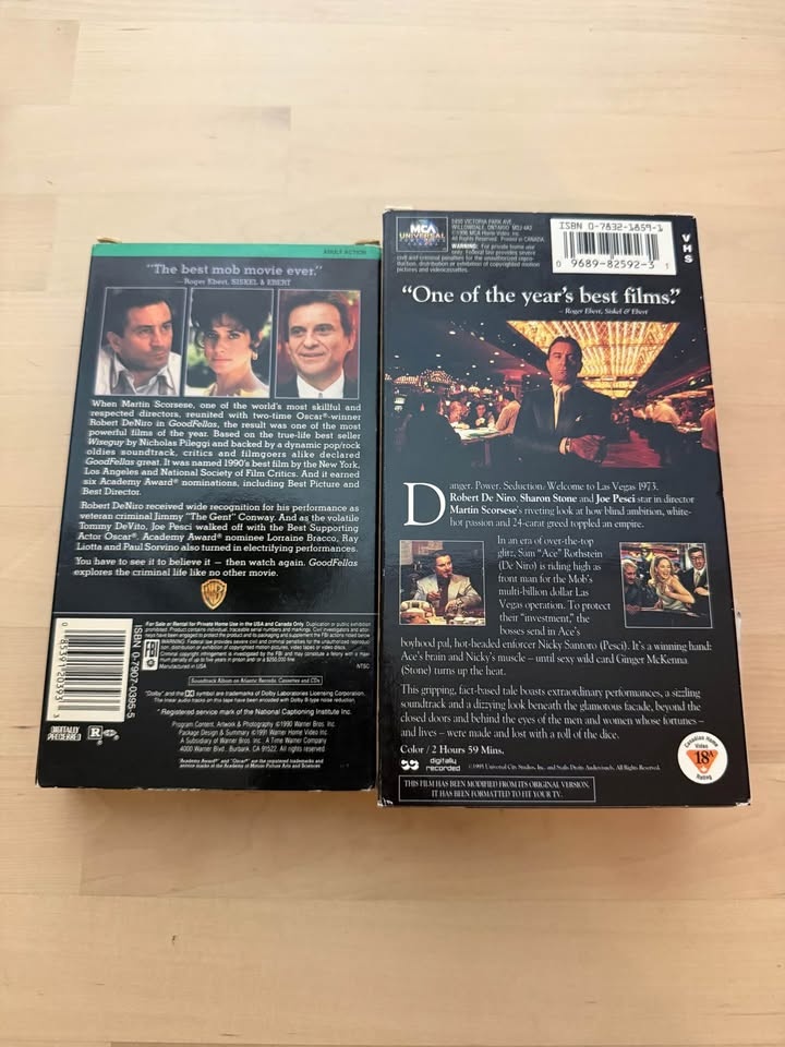 Casino and GoodFellas VHS classic movies - photo 2