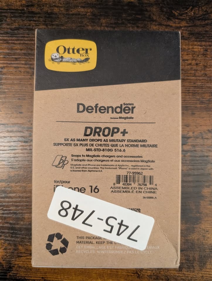 SEALED - OtterBox iPhone 16 Defender Case - Black