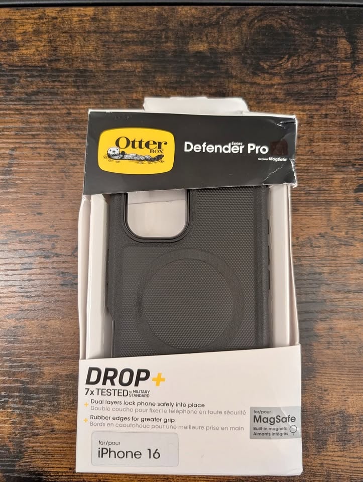 Used good | iPhone 16 Rugged case, shock/drop protection OtterBo
