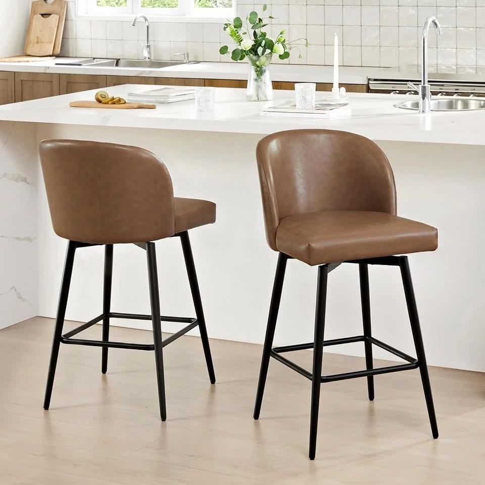 BROWN BAR STOOLS Set of 5