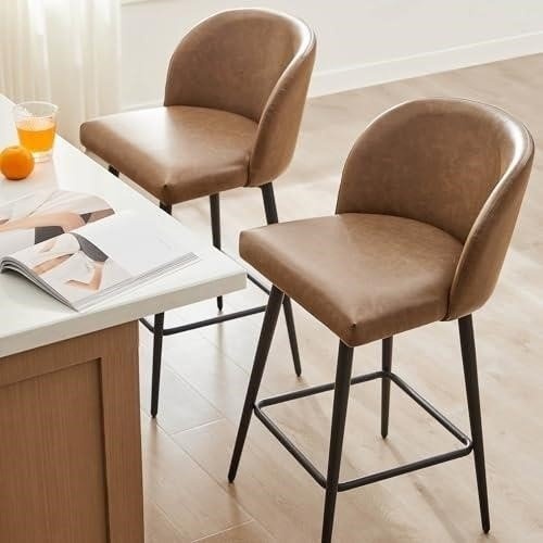 BROWN BAR STOOLS Set of 5 - photo 2