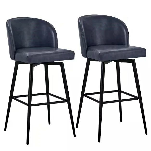 30" Blue Swivel Stools 4 Pcs