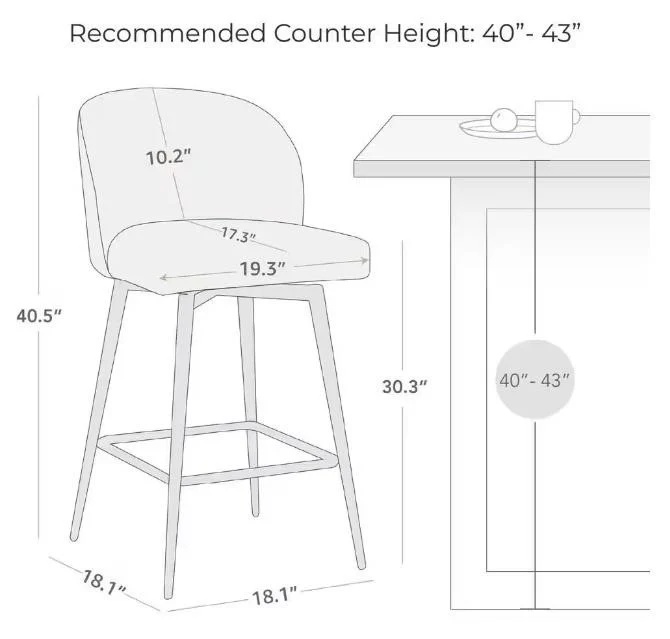 30" Blue Swivel Stools 4 Pcs - photo 2