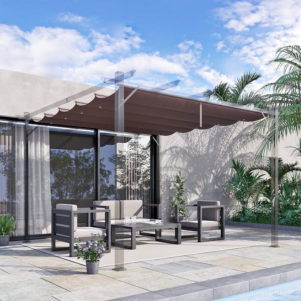 Pergola Canopy Replacement For Outsunny 9.8' x 9.8' Pergola