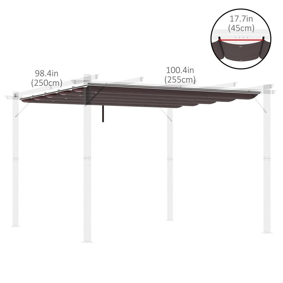 Pergola Canopy Replacement For Outsunny 9.8' x 9.8' Pergola - photo 3