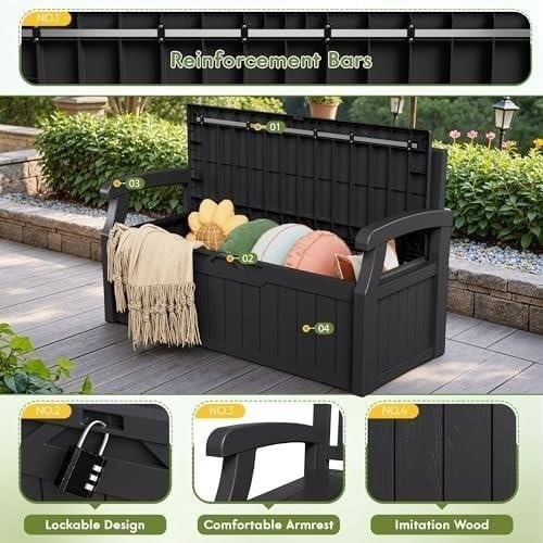 80 Gallon Outdoor Storage Bench - photo 2