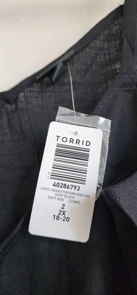 Torrid Linen Button Down Swing Cami - photo 4