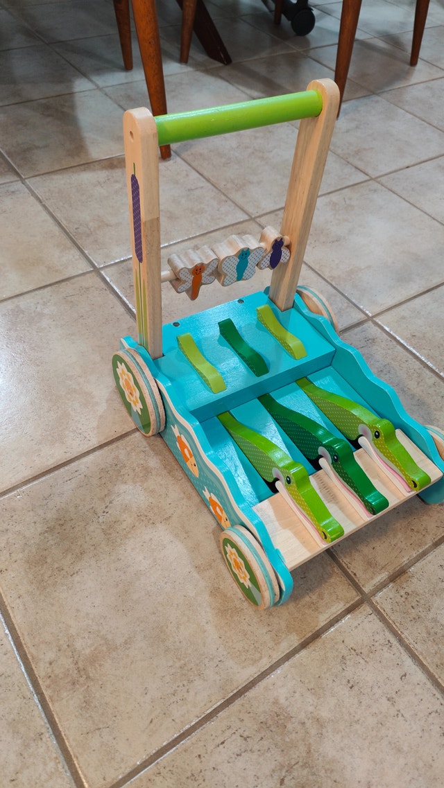 Melissa & Doug Alligator Wooden Push Walker
