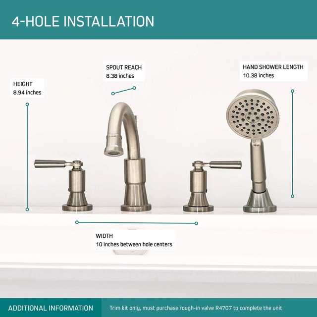 Westchester Roman Tub Trim Kit with Hand Shower
