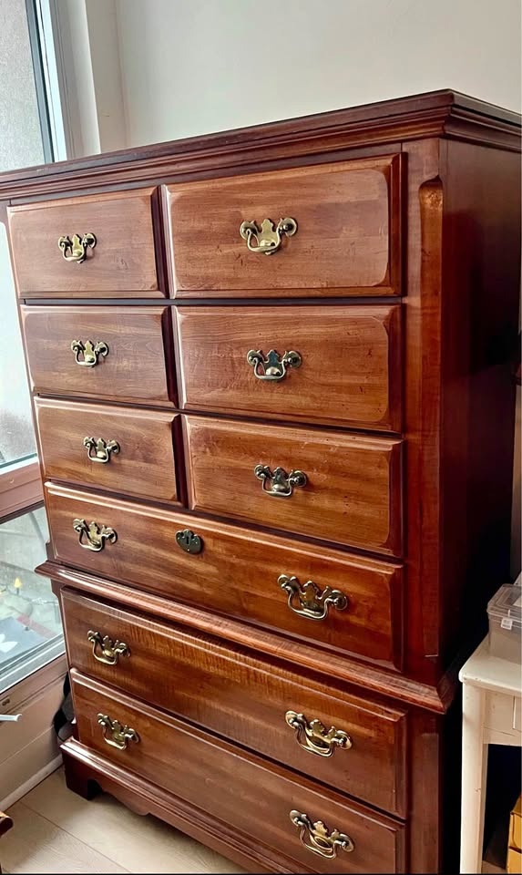 Full Bedroom Set (Solid Wood and Brass)
