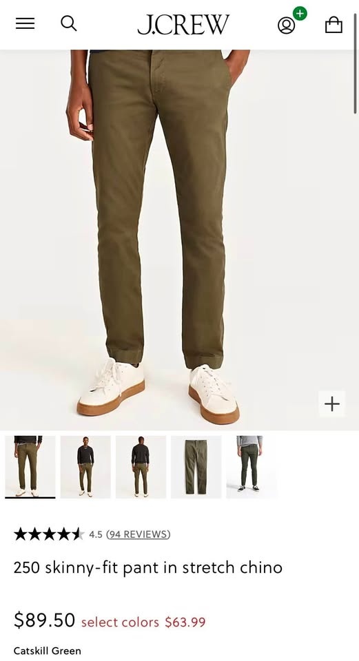 2 pair Jcrew skinny stretch chinos