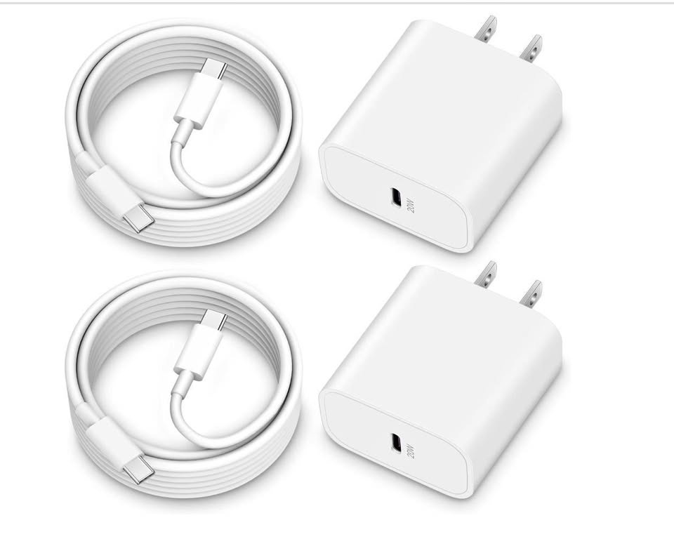 iPhone 17 16 15 Charger Fast Charging (2 pack - 6ft cable)