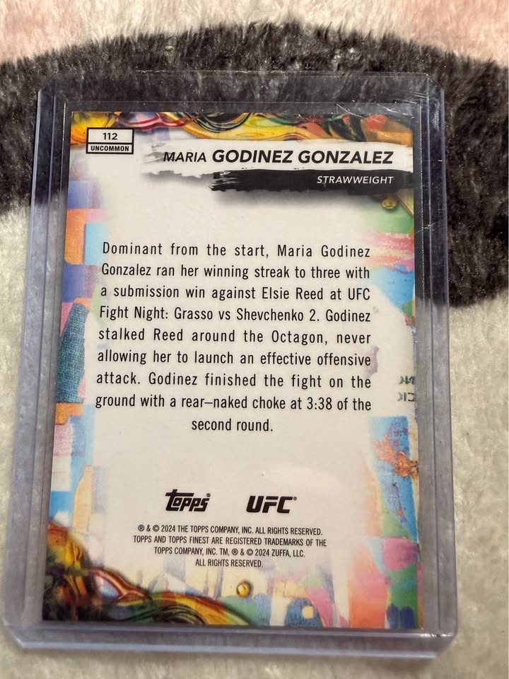 UFC Maria Godinez Gonzalez /39 Topps Finest 2024 Trading Card - photo 3