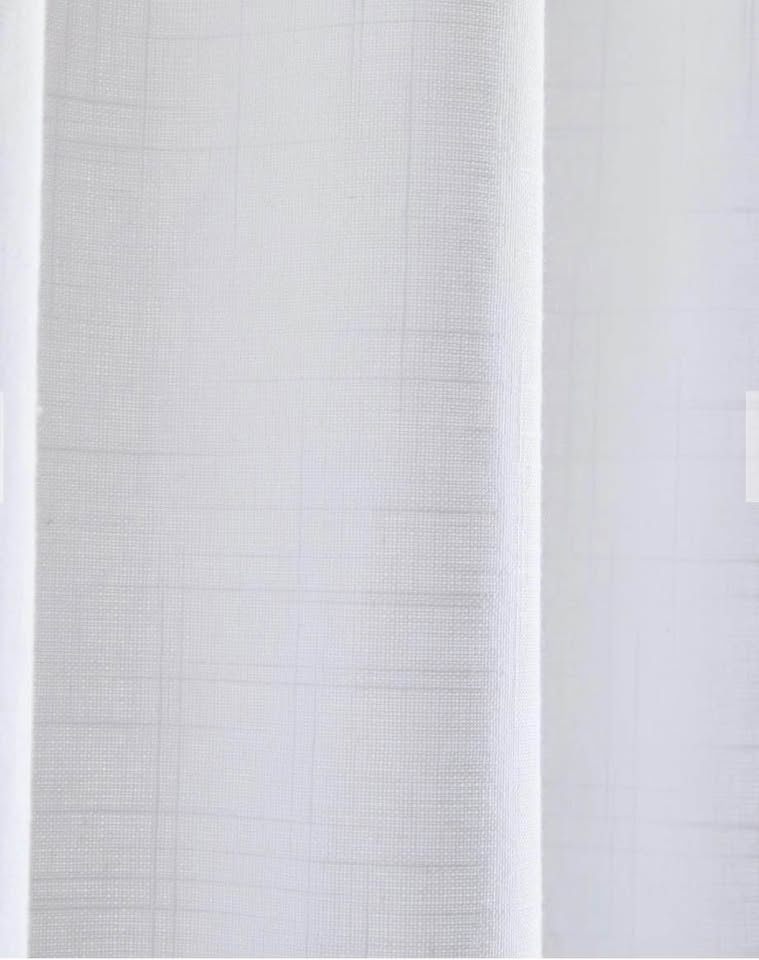 WEST ELM Sheer White Crosshatch curtain set - photo 4