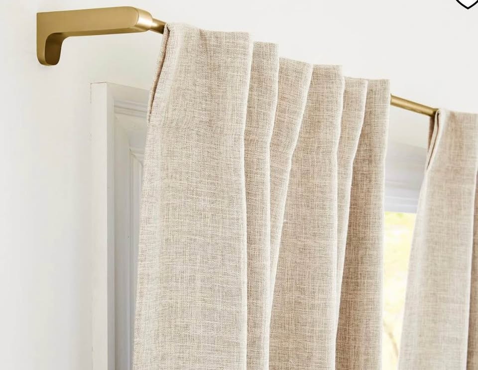 WEST ELM contour brushed nickel adjustable metal curtain rod - photo 4
