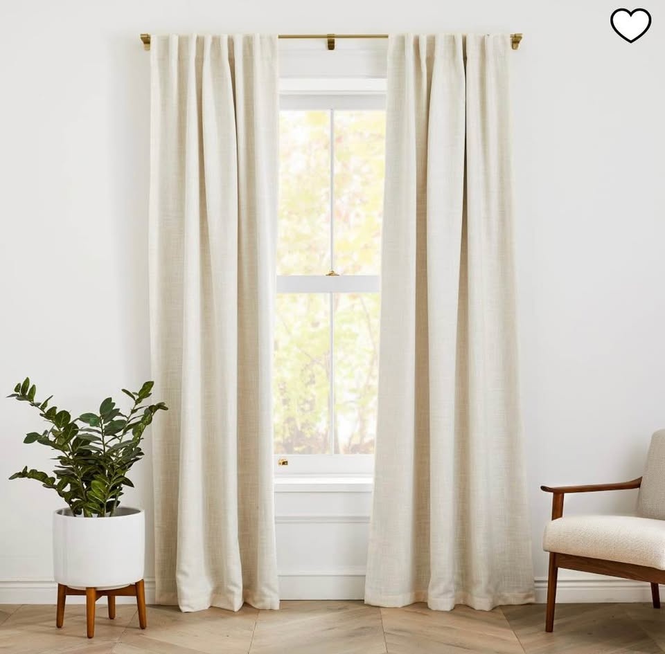 WEST ELM contour brushed nickel adjustable metal curtain rod - photo 5
