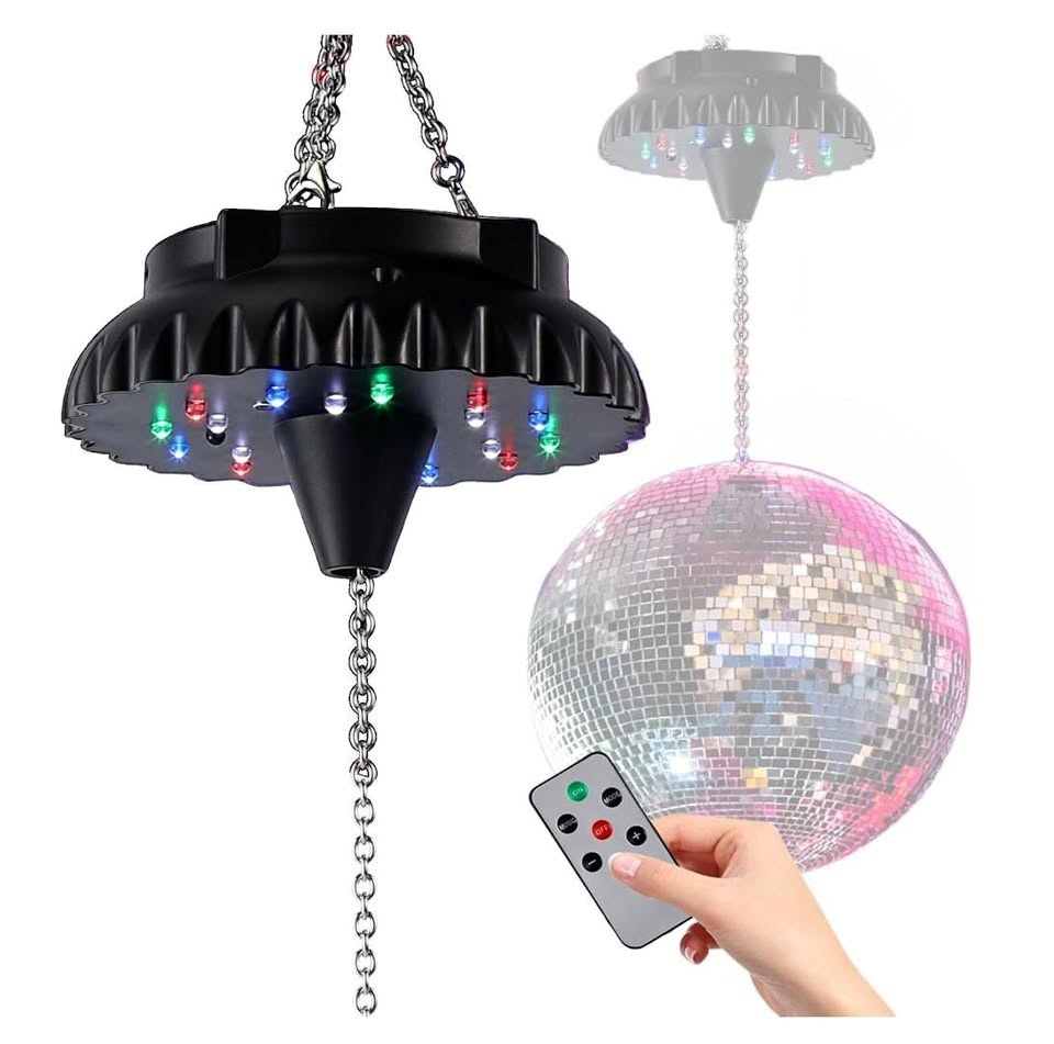 Brand New | Rechargeable Disco Ball Spinner with Remote