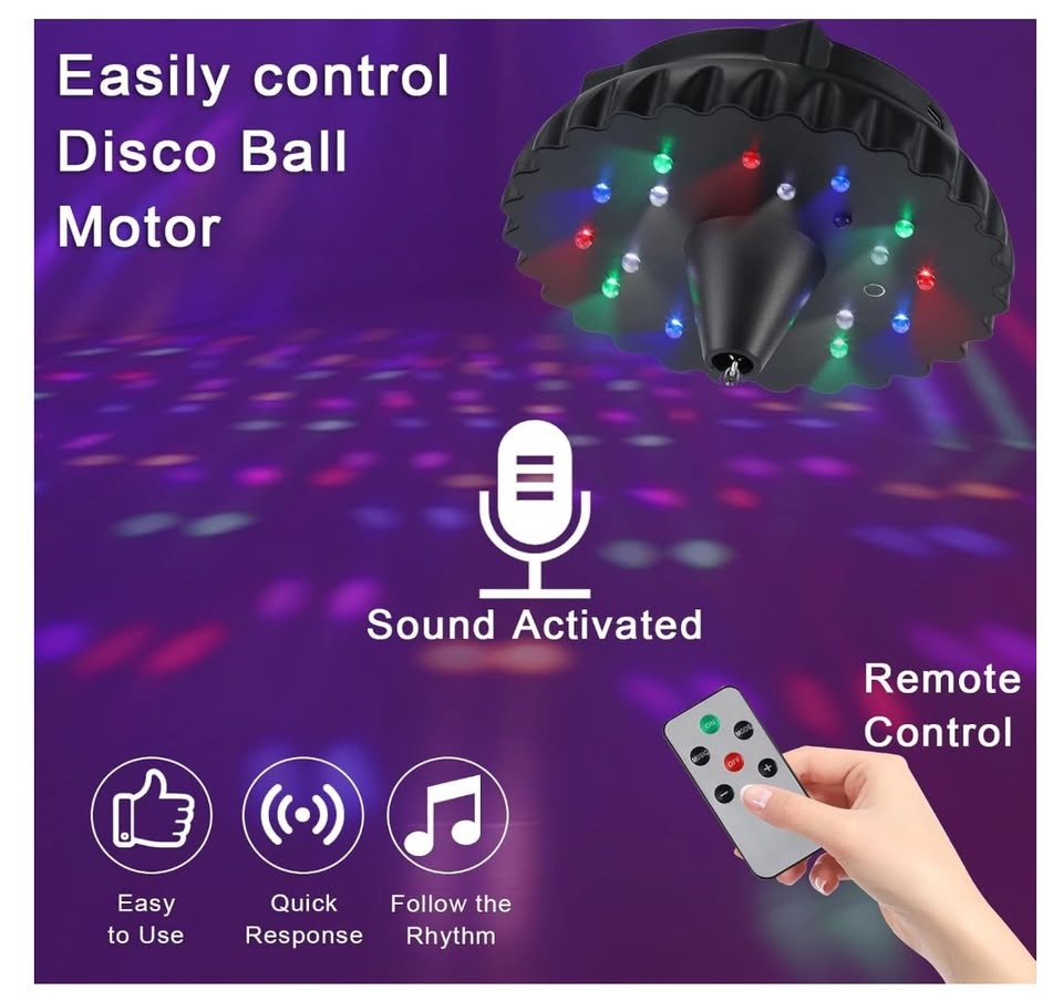 Brand New | Rechargeable Disco Ball Spinner with Remote - photo 4