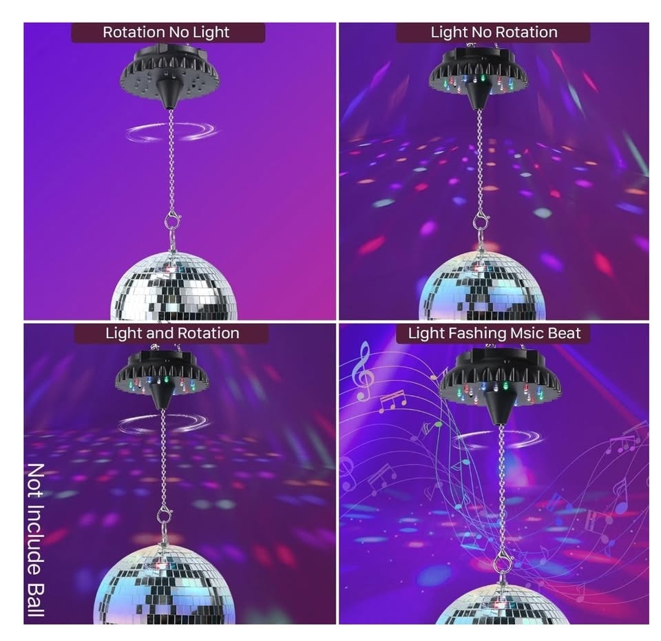 Brand New | Rechargeable Disco Ball Spinner with Remote - photo 5