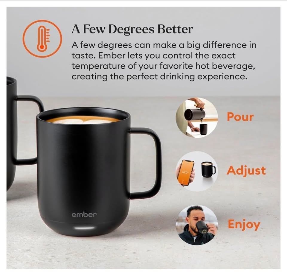 Ember Smart Mug 2, 10 oz, Black, 1.5-hr Battery - photo 5