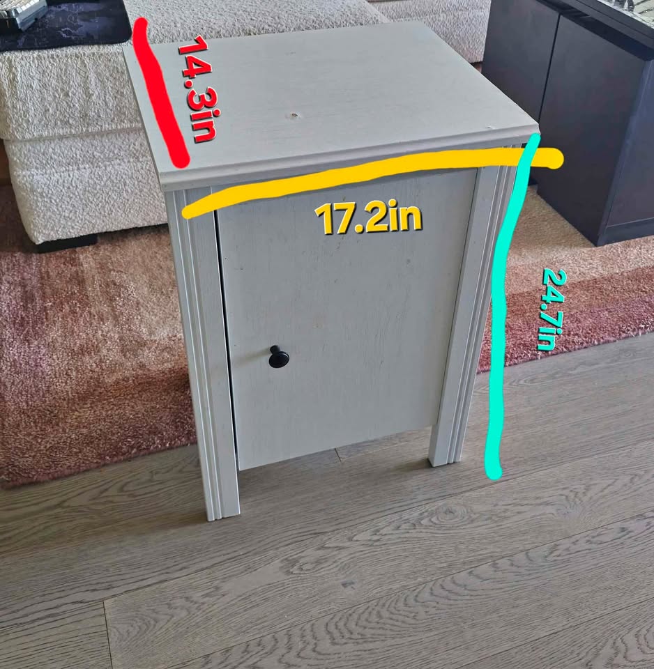 White Nightstand/Side Table