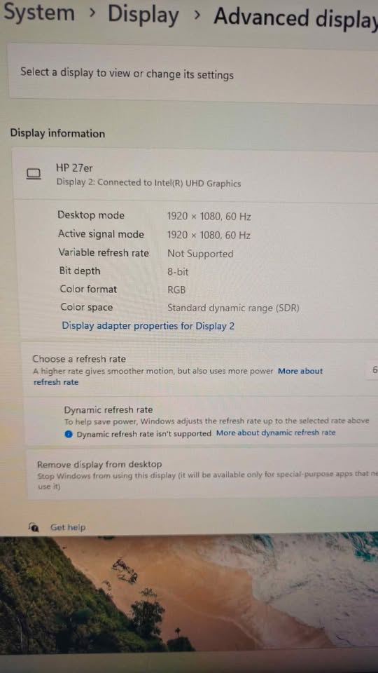 HP computer Monitor - 27in - 60hz - 1920x1080 - photo 2