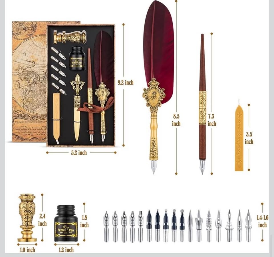 Pen and Ink Set – Calligraphy Pen Fountain Pen Dip Pen/ Juego de - photo 2