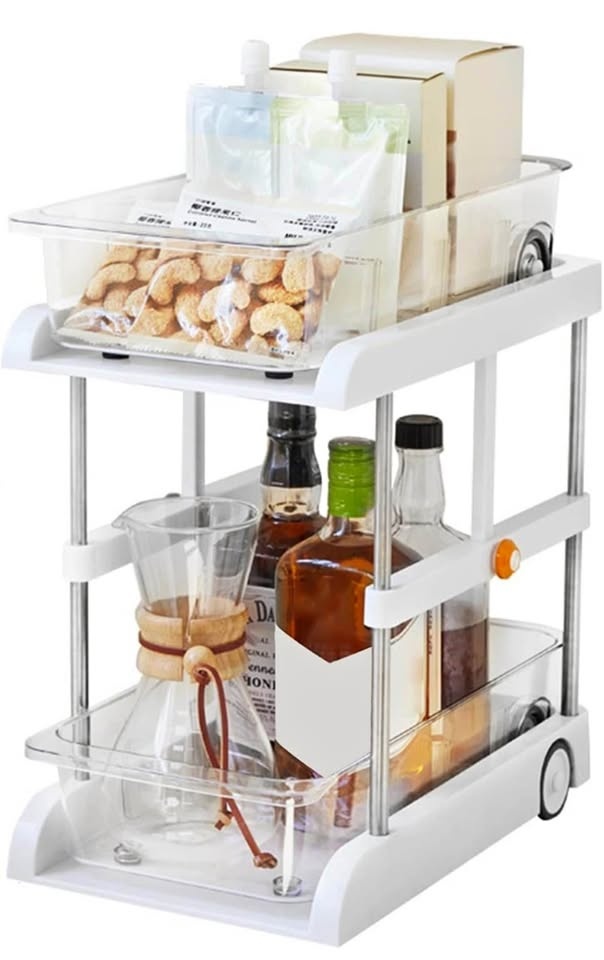 Double layer removable cabinet organizer shelf