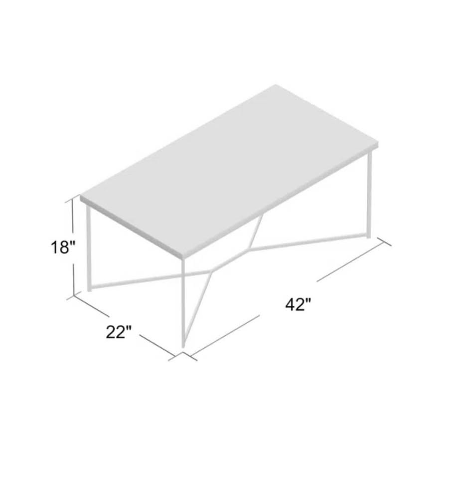 White Marble Coffee Table - photo 2