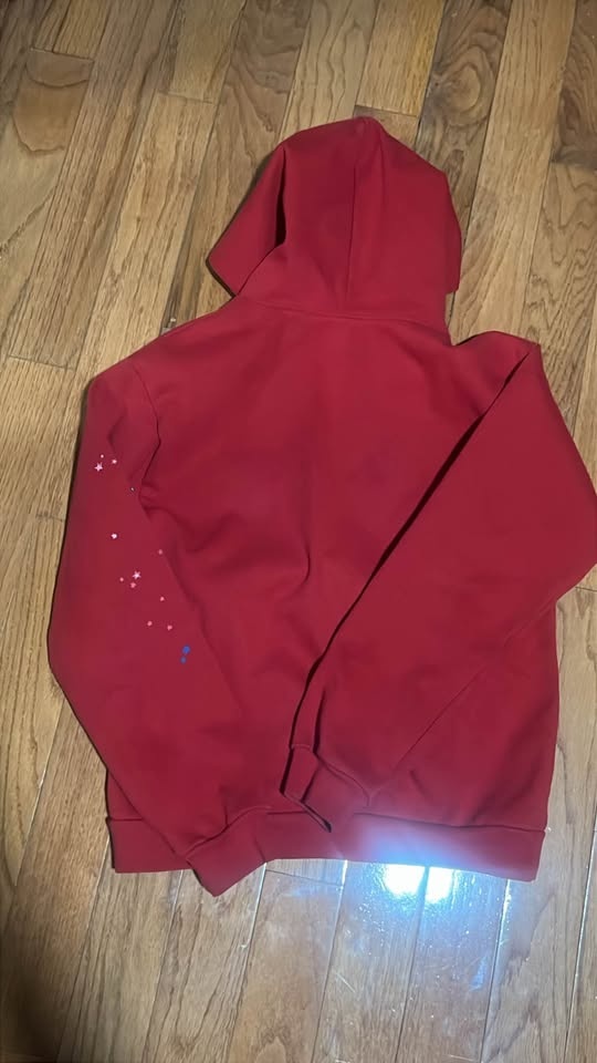 Sp5der Number 555 Hoodie 'Red' - photo 2