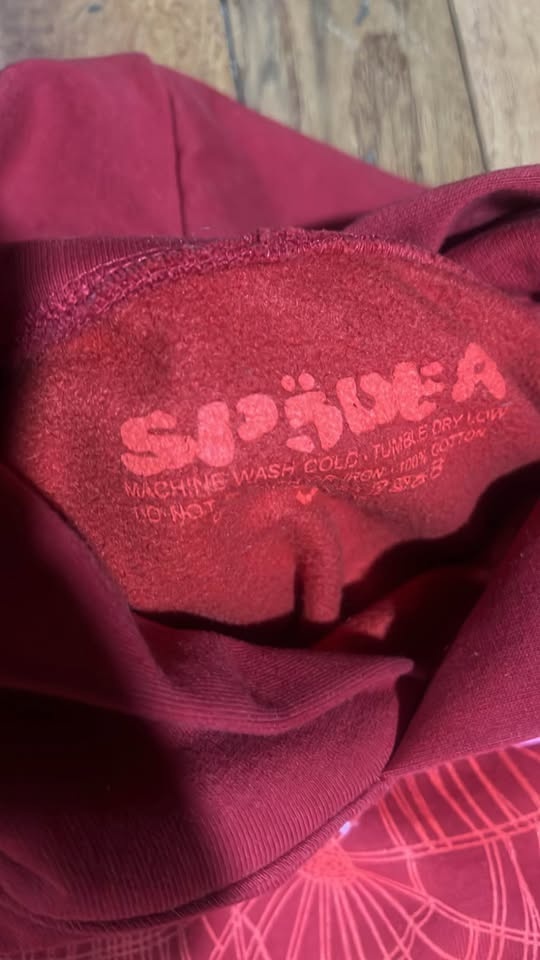 Sp5der Number 555 Hoodie 'Red' - photo 4