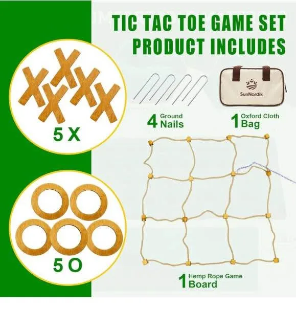 SunNordik Giant Tic Tac Toe Outdoor Game image indicator(5)