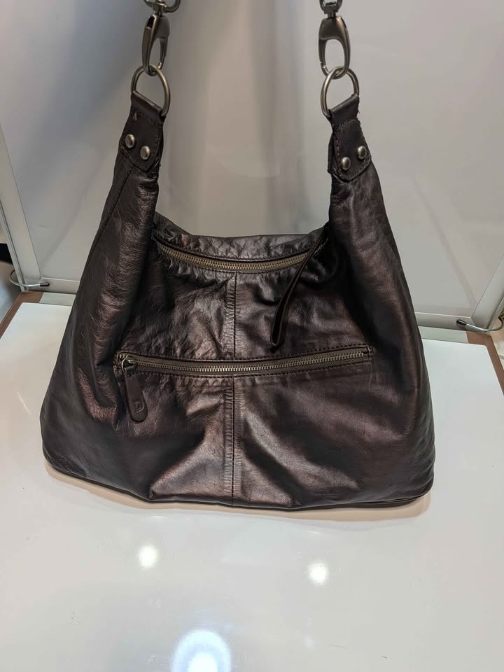 Danier Plum colored Lambskin  Leather hobo bag - photo 5