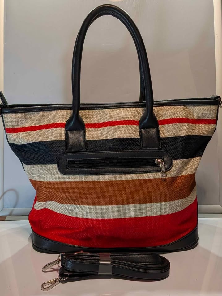Mia & Luca Striped Multi-Way Tote - photo 3