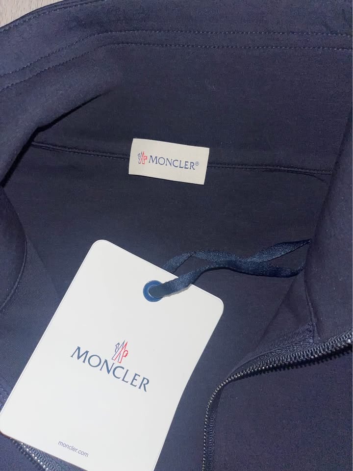 ($150) Moncler navy half zip / quarter zip - photo 4
