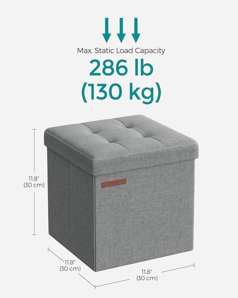 Brand New Light Gray Storage Cube - FOOTREST OTTOMAN - photo 3